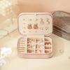 New Portable Jewelry Box Jewelry Organizer Display Travel Jewelry Case Boxes Button Leather Storage Zipper Jewelers