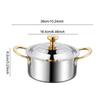 Stainless Steel Hot Pot Easy to Clean Versatile Noodles Cooking Pot Shabu Shabu Pot for Picnic Barbecue Restaurant Party Camping