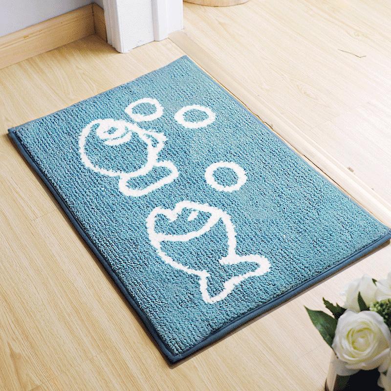 Toilet Floor Surface Mat Toilet Door Moisture-wicking Carpet Door Rug Entry Bedroom Floor Mat Bathroom Slip-resistant Mat