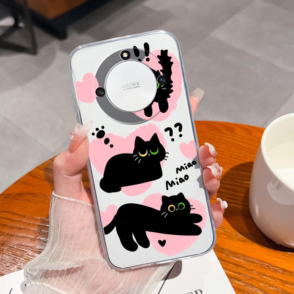 

Creative Case For Honor Magic 5 Lite X9A X40 Transparent Phone Housing For Honor X9A Magic5 Lite Soft Anti Drop Back Cover Funda Honor X40