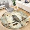 1PC Bird Office Round Area Rug, Mat Suitable For Office, Under Office Chairs Bedroom Living Room Home Decor, Room Deco