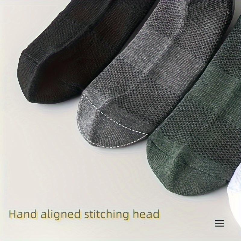 5 Pairs of Padded Spring and Summer Leisure Boat Socks for Men and Women Cotton Breathable Socks