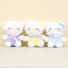 Adorable Plush Cat Keychain With Cute Bow Soft Pp Cotton Mini Cat Doll