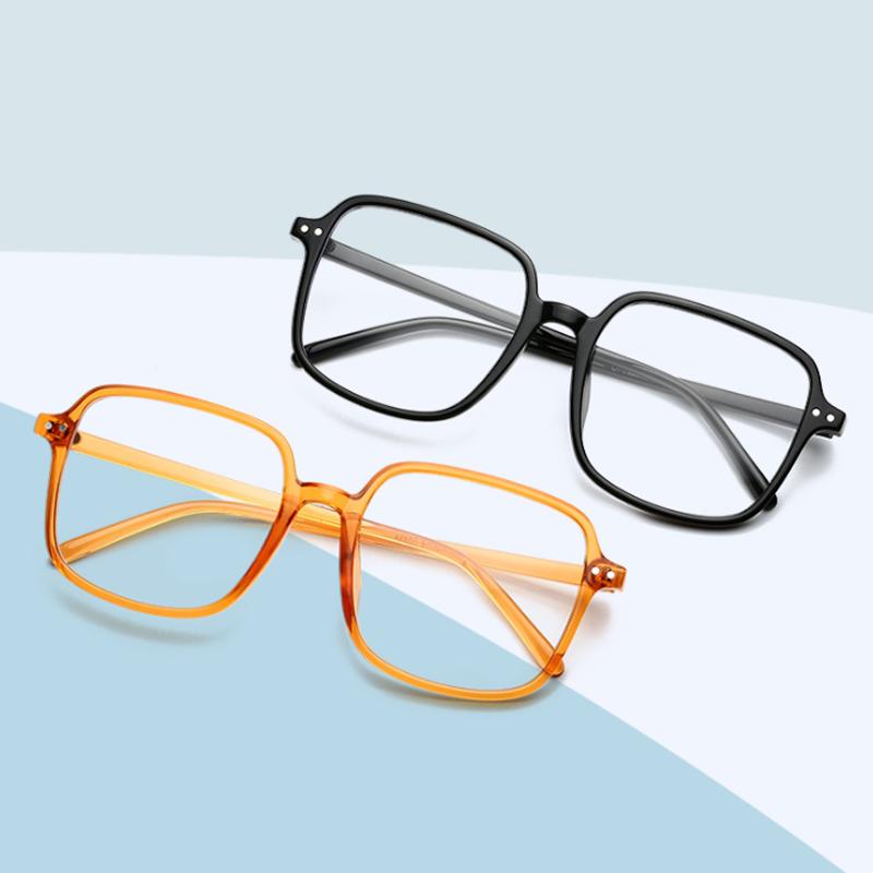 Big Square Computer Glasses Transparent Frame Oversized Myopia Optical Eyeglasses for Women Men 0 To -6 0