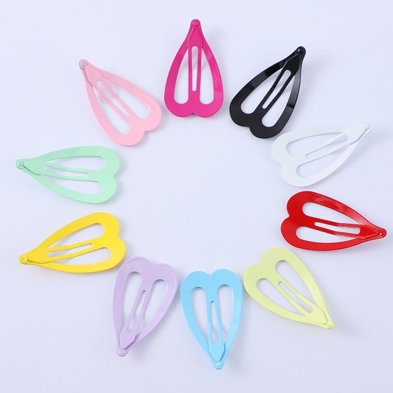 10 SZT. 3cm Urocze Cukierkowe Kolory Serce Miłości Mini Wsuwki Słodkie Dziewczęce Klipsy do Włosów Spinki Solidny Klips Moda Dziecięce Akcesoria do Włosów
