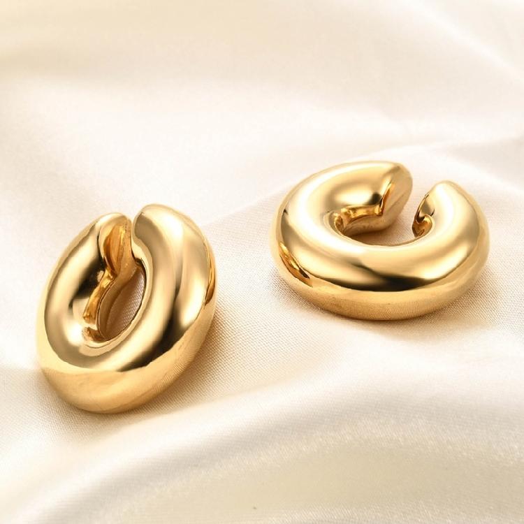 Chic Cartilage Cuff Earring Gold/Silver Ear Clip Unisex Statement Ear Adornments