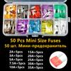 100 Pcs Car Fuses Small Mini Auto Blade Fuses 2A 3A 5A 7.5A 10A 15A 20A 25A 30A 35A AMP Assortment in Storage Box