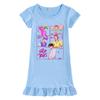 M1217 Kids Girls Sajaboys Kpop Rumi Zoey Mira Print Short Sleeves Ruffle Dress