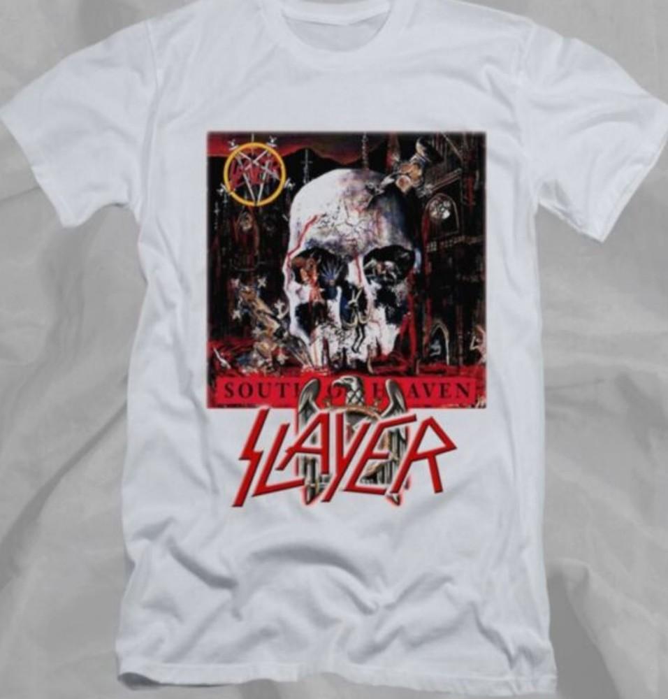 Slayer South of Heaven Retro 90s Rare White Tee Shirt Unisex T-Shirt