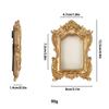 Victoria-Style Retro Resin Photo Frame Ornament - Light Luxury Badge Display Stand for Photo Props