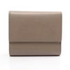 Used Small Trifold Wallet Tri-fold Wallet 10B573 Leather Beige Used Women
