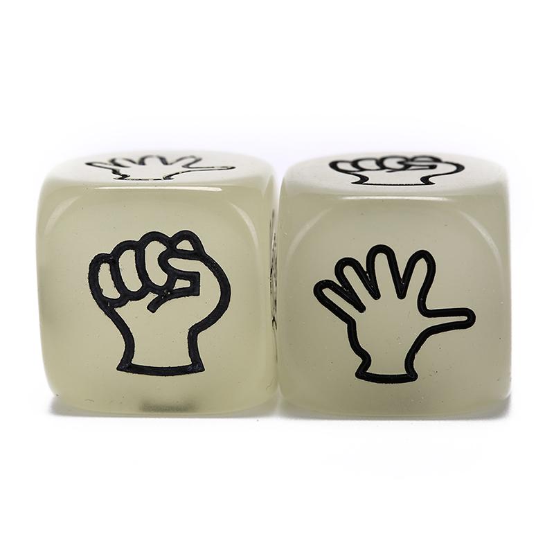 

2Pcs Funny 2Cm Noctilucent Dice Drinking Dice Acrylic For Game Party Bar