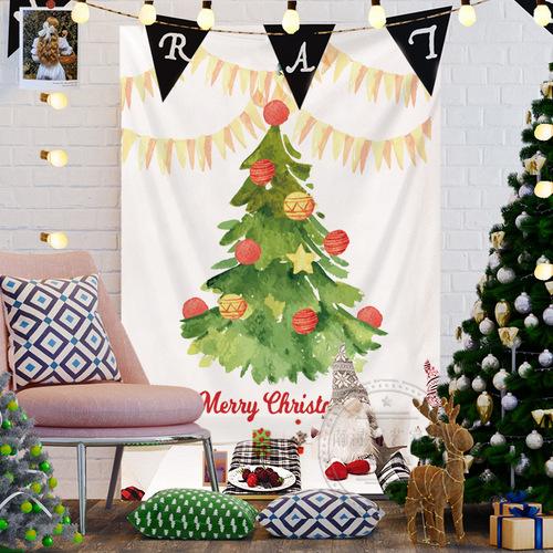 Tapestry Christmas Background Cloth Party Atmosphere Wall Hanging Cloth Bedroom Decoration Christmas Tree Tapestry