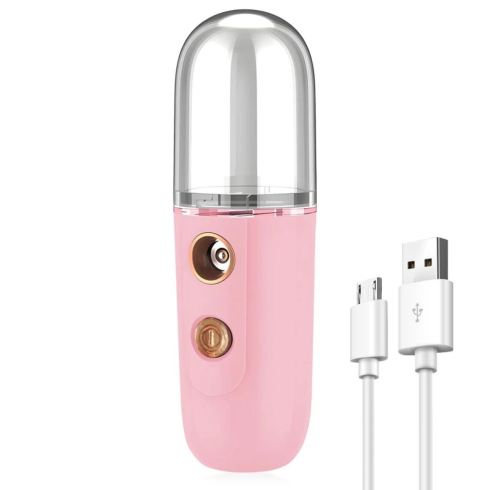 1pc Facial Steamer Nano Spray Moisturizing Vaporizer Face Mist Cold Spray Machine Humidifier Portable Beauty Humidificador