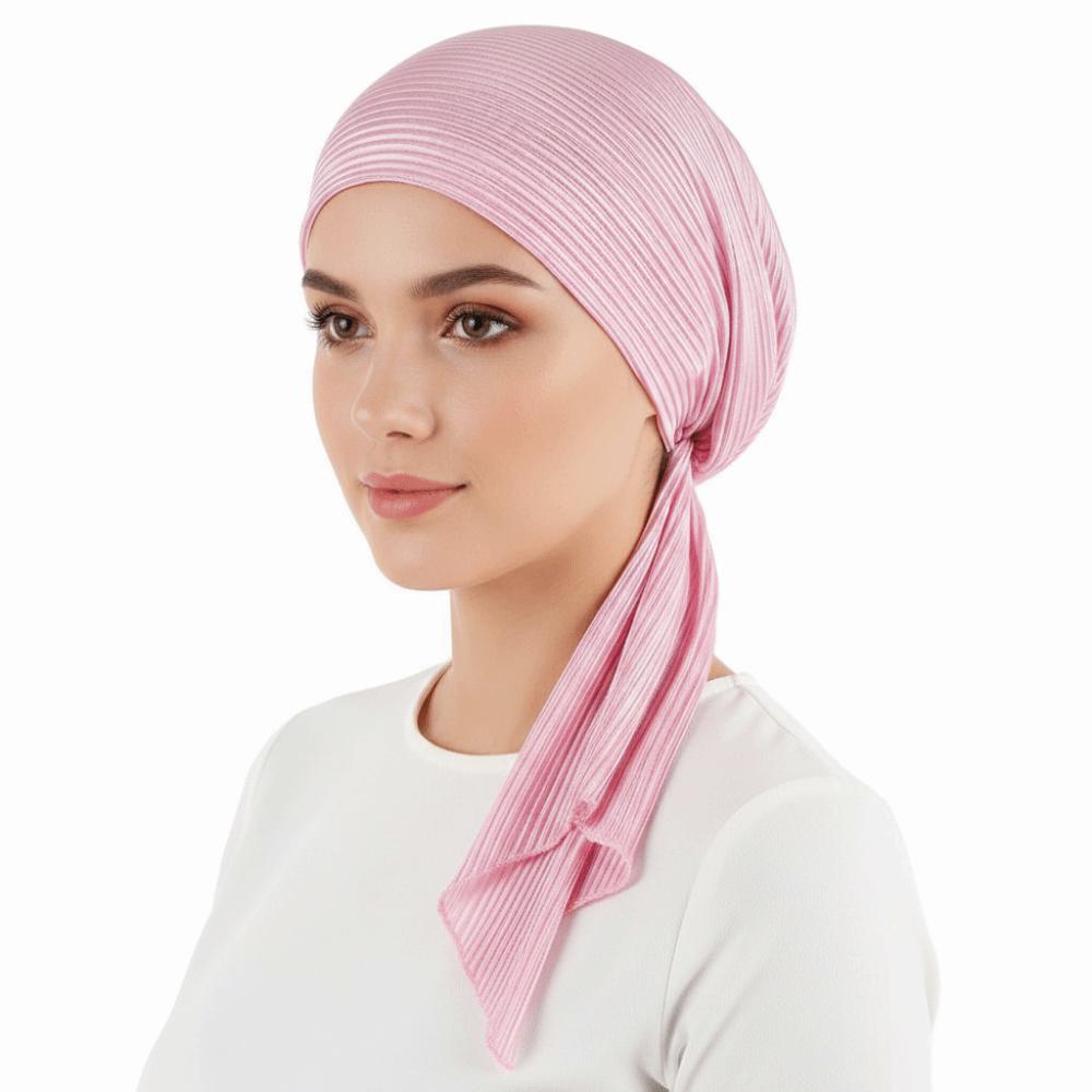 Soft Muslim Headscarf Hat Elastic Cotton Lady's Muslim Hijab Fashion Turbantes Caps Muslim Hijabi