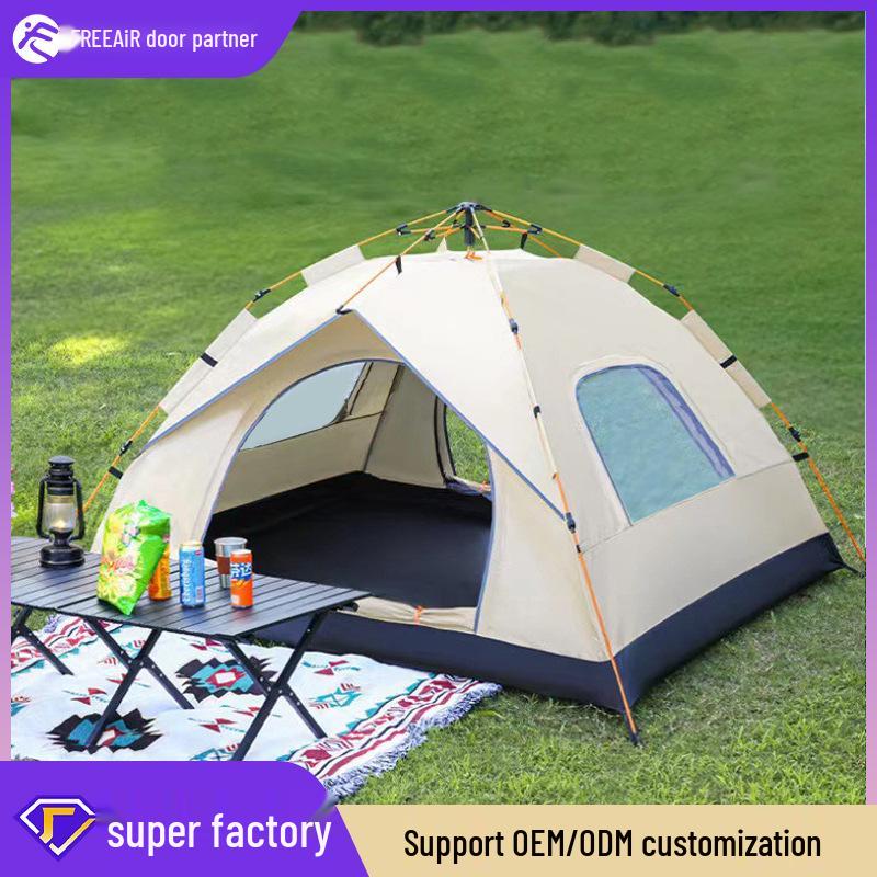 Automatic 3-4 Person Tent with Sun and Insect Protection for Indoor/Outdoor Use