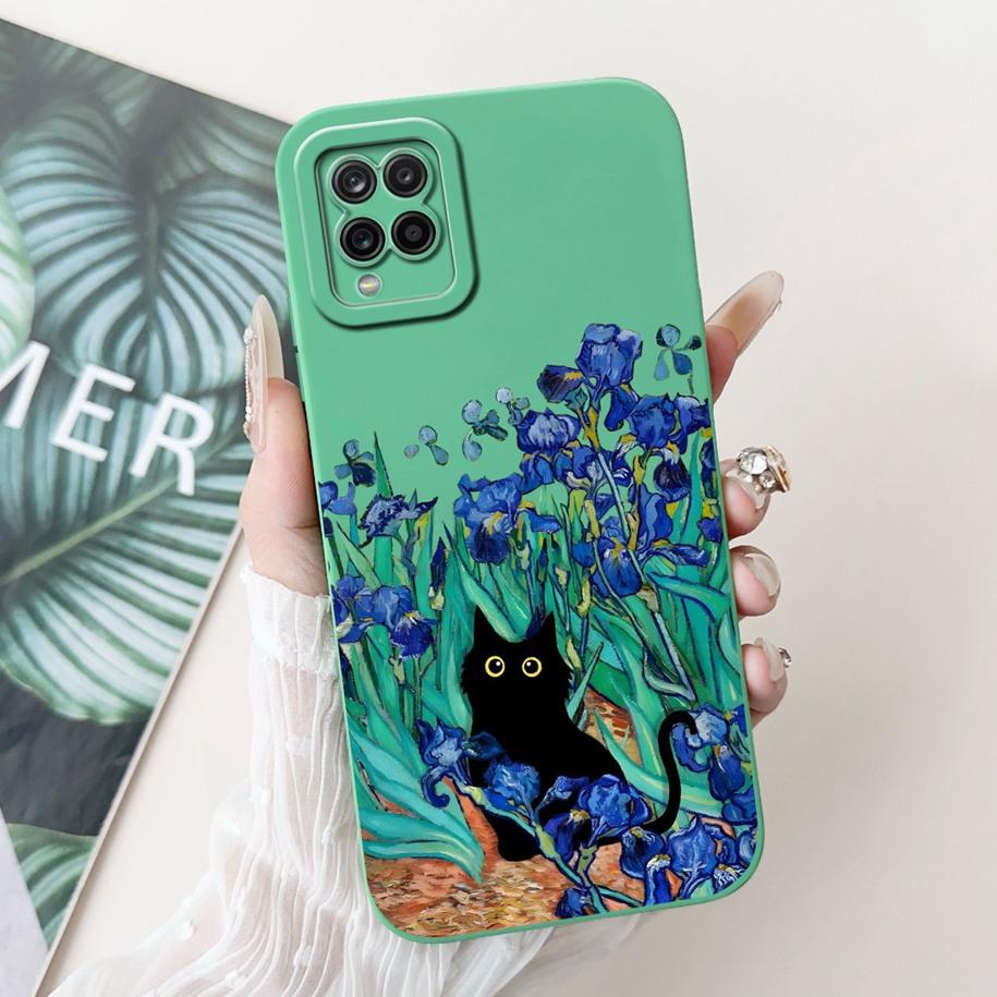 For Samsung Galaxy A12 Case SM-A125F Camera Protection Cover Cute Cartoon TPU Phone Case For Samsung M12 F12 SM-M125F A 12 Funda