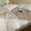 G5Z Light Luxury 200-Count Long-Staple Cotton Jacquard Bedding Set: Includes Duvet Cover, Bed Sheet, and Fitted Sheet.