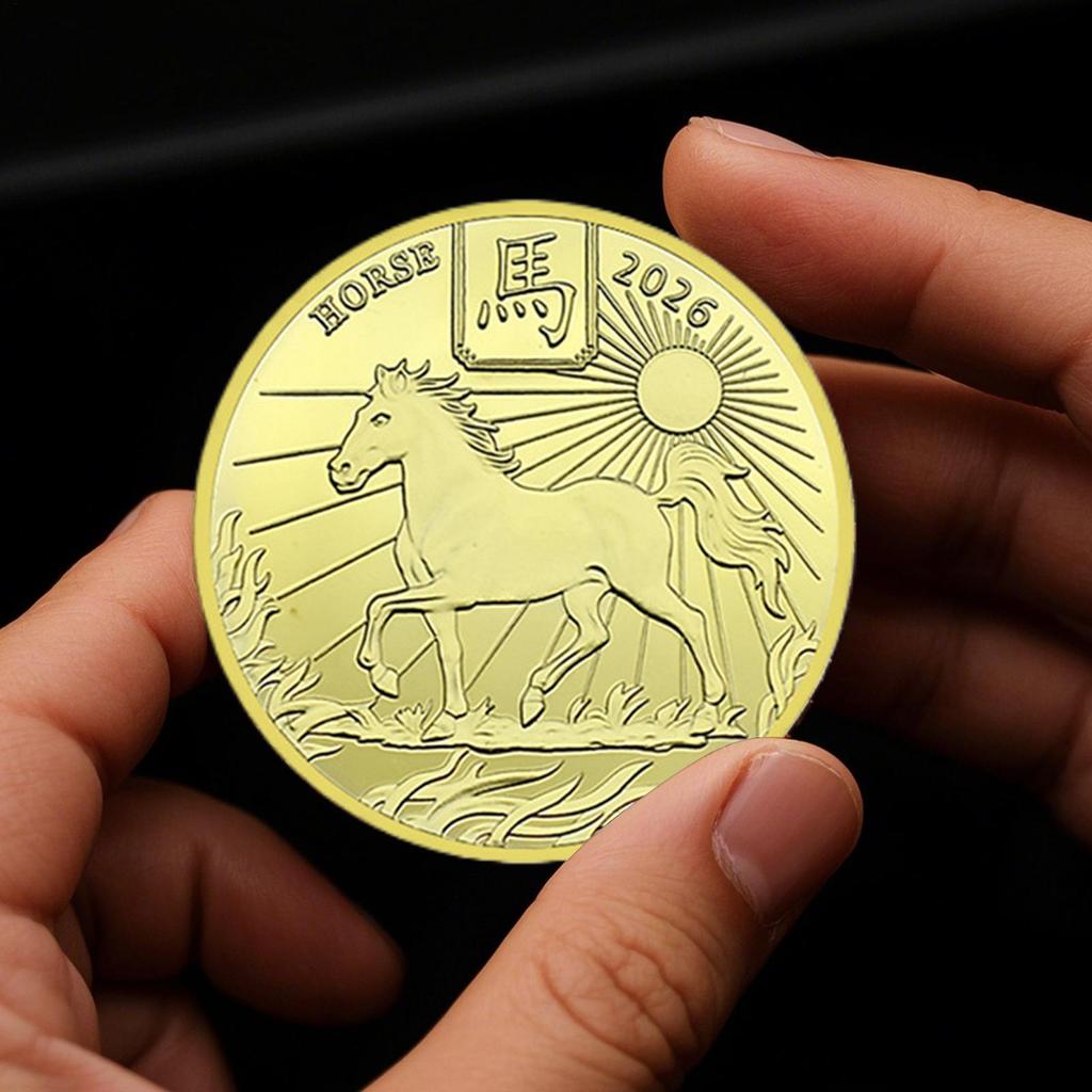 Collectible Coin 2026 New Year Commemorative Novelty Keepsake Horse for Luck Decoration for Souvenir Home Men Women Adult Kids