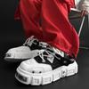 Fashion 2025 New Men's Shoes Niche Design Casual Shoes Punk Style Skateboard Shoe Height Increasing Comfortable Non slip Chunky sneakers