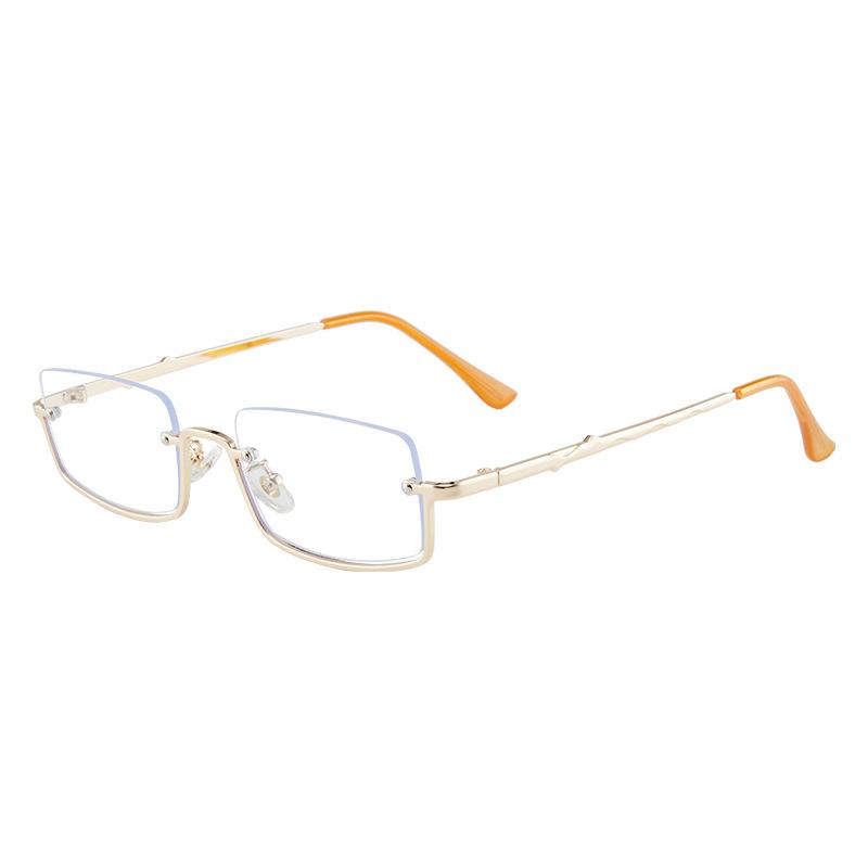 Retro Personalized Women'S Sunglasses Uv Protection Trend Half-Frame Glasses Fashion Versatile Sunglasses Men