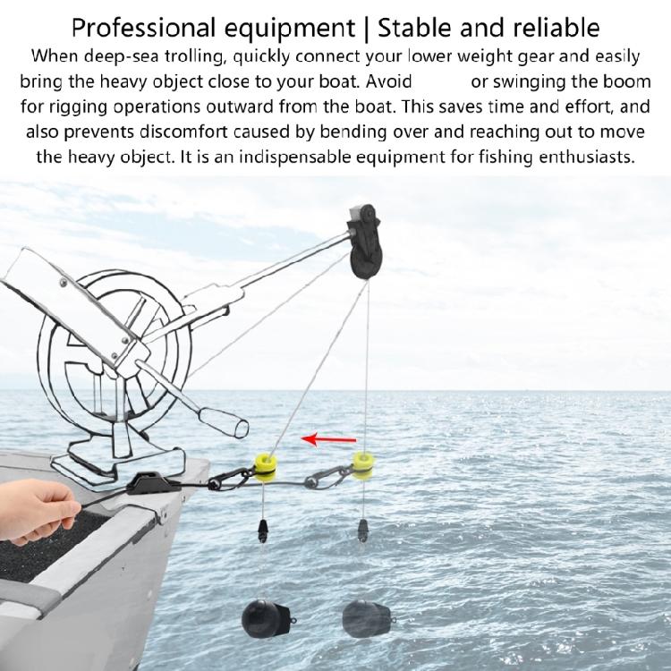 Fishing Equipment for Trolling and Deep Sea Fishing Downrigger Weight Retrievers with Snap Fairlead Cleat & 86Inch Cord
