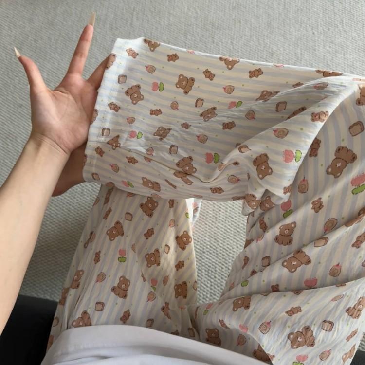 2026 New Style Lounge Pants for Women Loose Fit Wide Leg Casual Pajama Pants for Outdoor, Campus, Home