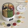 Rotating Grain Storage Jar: Airtight, Insect & Moisture-Proof Multi-Grid Container