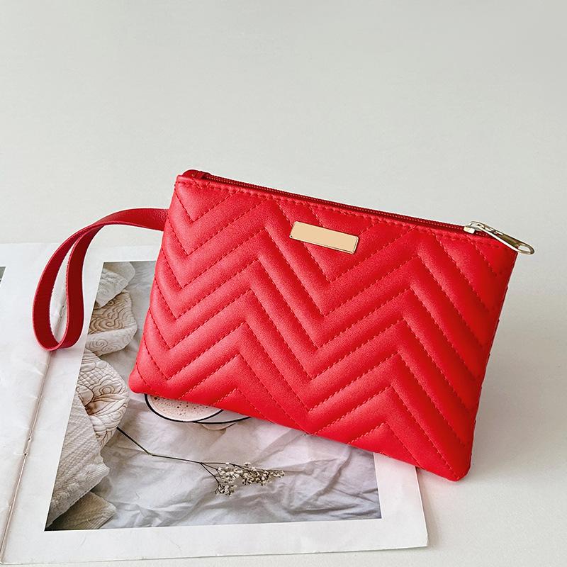 New Fashionable Women's Bag Clutch Bag, Simple Clutch Bag, Trendy Long Label Decorative Envelope Handbag, One Piece.