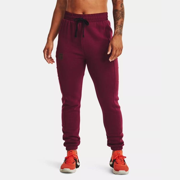 Under Armour Training Fleece Pants Women Pants Red 1365990-626