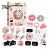 Volleyball Zubehör Set Mädchen Adventskalender, 24-Tage Sport Countdown Box Spieler Geburtstagsgeschenke mit Haargummis Anhängern Socken, Geschenk für Spieler Täglich