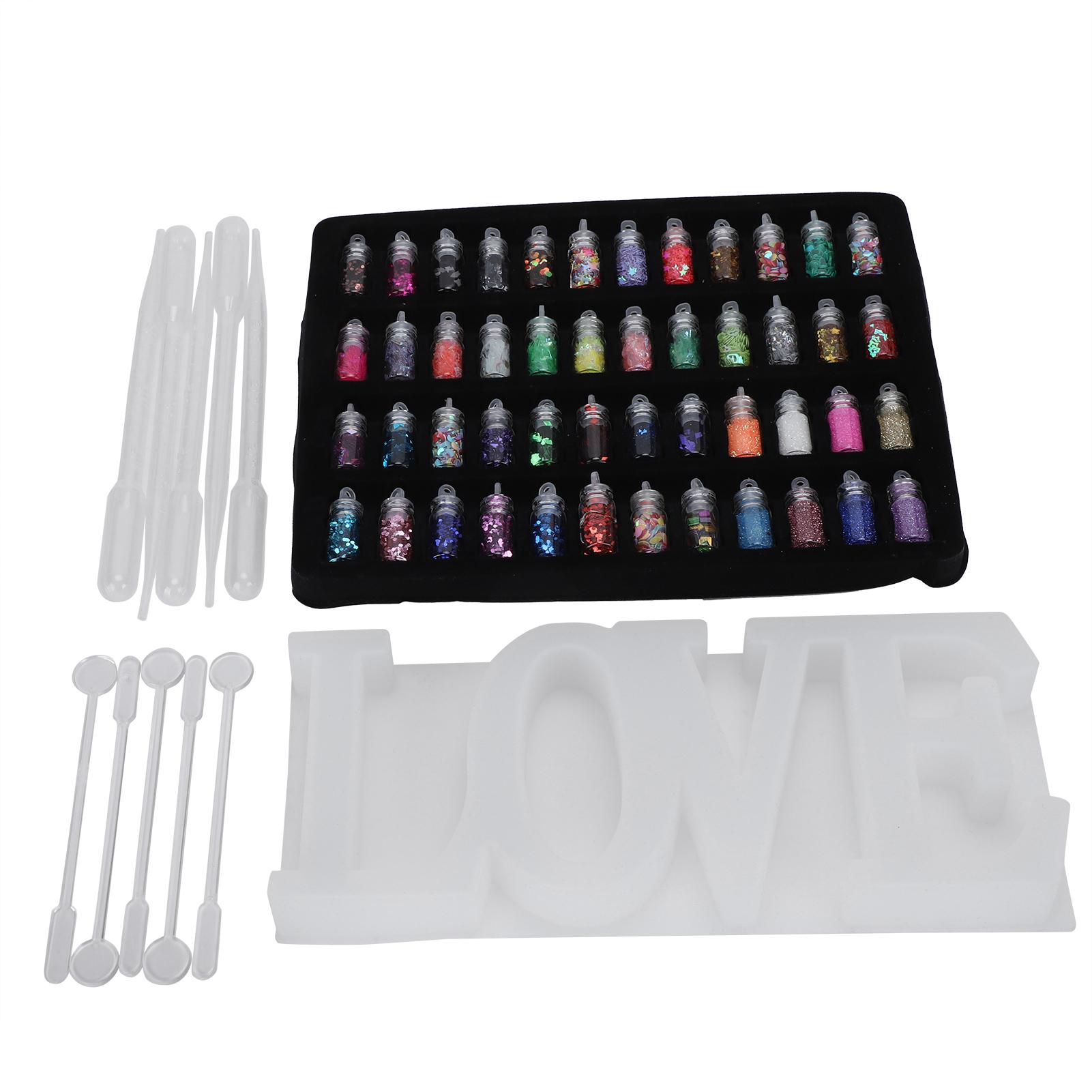 English Letter Pattern Silicone Mold Craft Decoration Pendant DIY Mold Material Dropper Set
