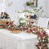 2.5m Rose Artificial Silk For Wedding Garland  Fake Plant Flowers Vine Home Room Wedding Wall Hanging Garden Arch DIY Decoration