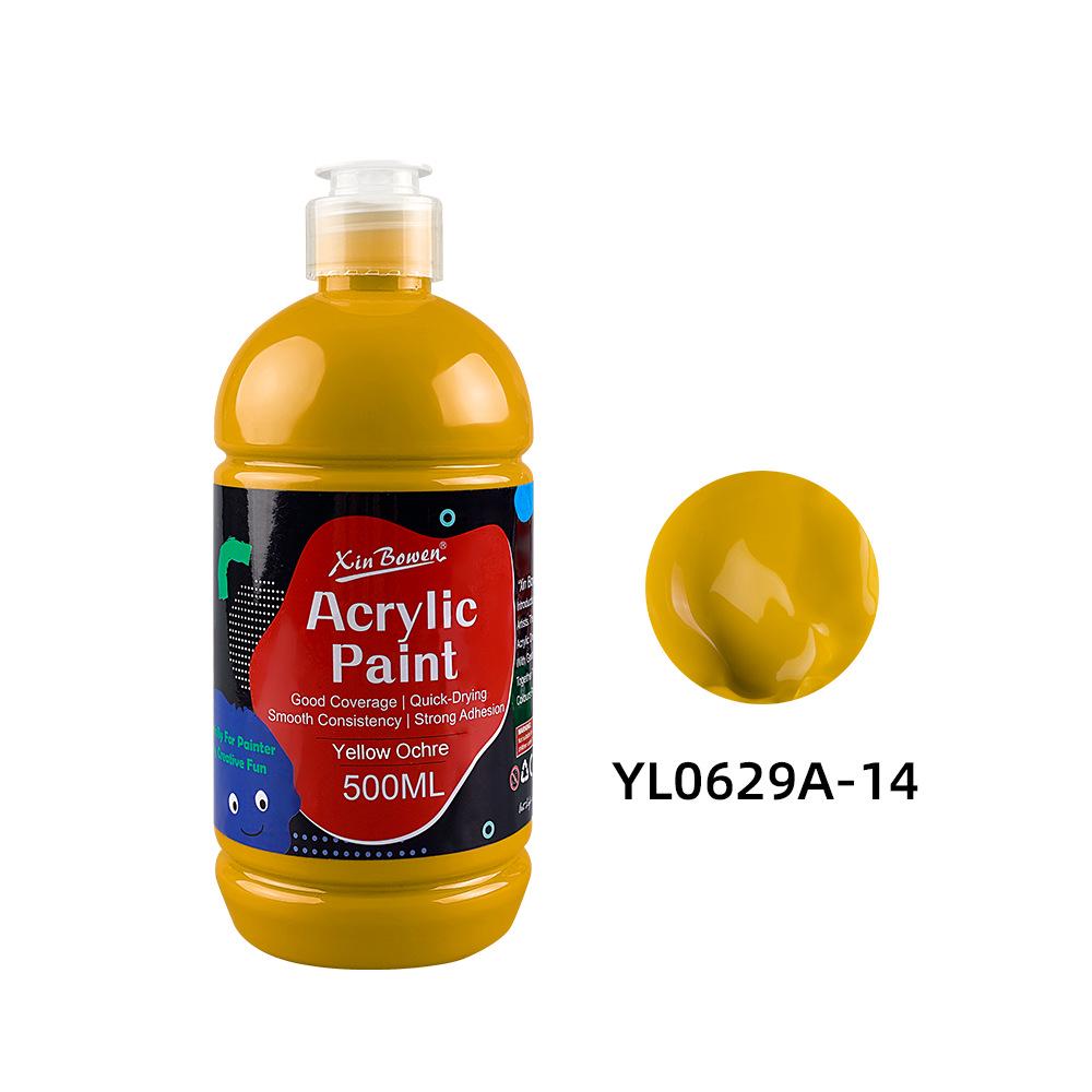 Acrylic Paint Set - 12 Colors, 500ml, Waterproof, Ideal for Art Students and DIY Projects