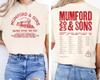 Mumford & Sons Trasa 2025 Zespół Folk Rockowy Mężczyźni Kobiety Unisex Koszulka