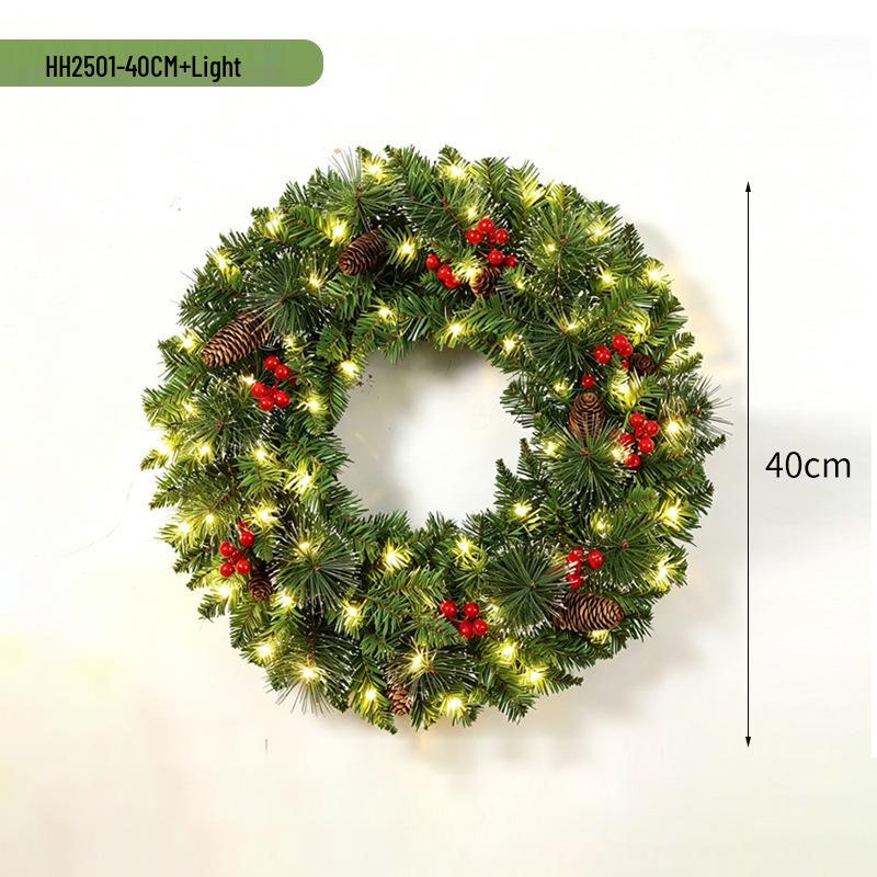 LED Christmas Wreath: Illuminated Door and Window Decoration