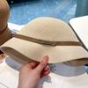 Womens Ladies Summer Straw Fisherman's Hat Sun Hat Adjustable Visor Hat