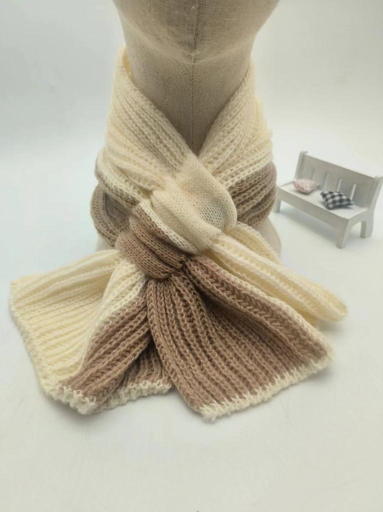 Scarf Women's Winter Versatile Warm Couple Student Neck Protection Imitation Cashmere Knitted Wool Girls Scarf Senior Sense Men