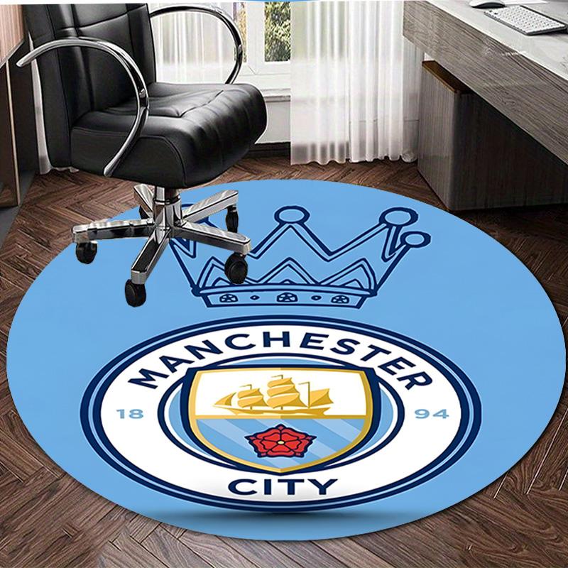 1pc Football Team Design Printed Area Round Carpet for Bedroom Living Room Home Decor Rugs Mat Non Slip Mat Rug for Bedside