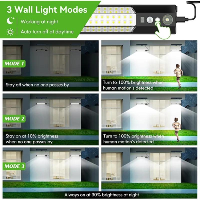 Outdoor Solar Lights With Remote Control Split Landscape Patio Garden Lights 3 Meter Cable Camping Adventure LED Pendant Lights