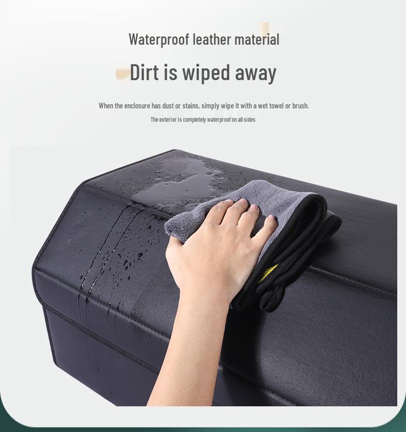 Leather Car Trunk Storage Organizer Box