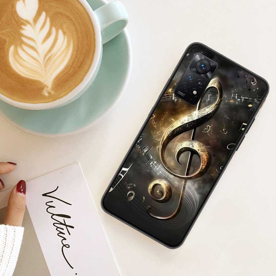 Piano Keys Musical Phone Case For Redmi 13C 14C Note 13 14 Pro 5G Plus 12 12C 10 10A 10C 9 9A 9C 9T 8 8A K70 Pro Xiaomi Cover Si