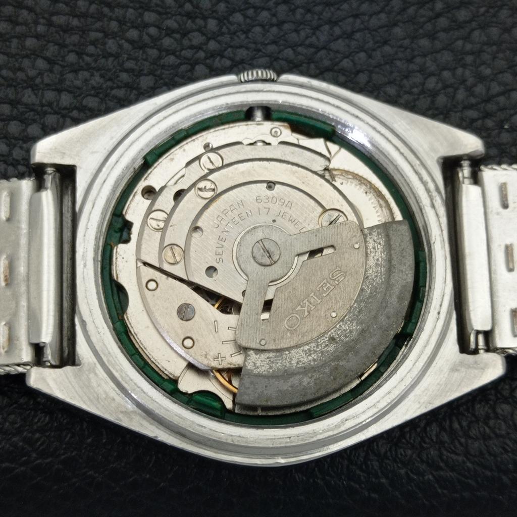 AUTOMATIC 6309A VINTAGE SEIKO 5 JAPAN MENS BLUE COLOR DIAL WATCH a701422-5 R206b-a701422