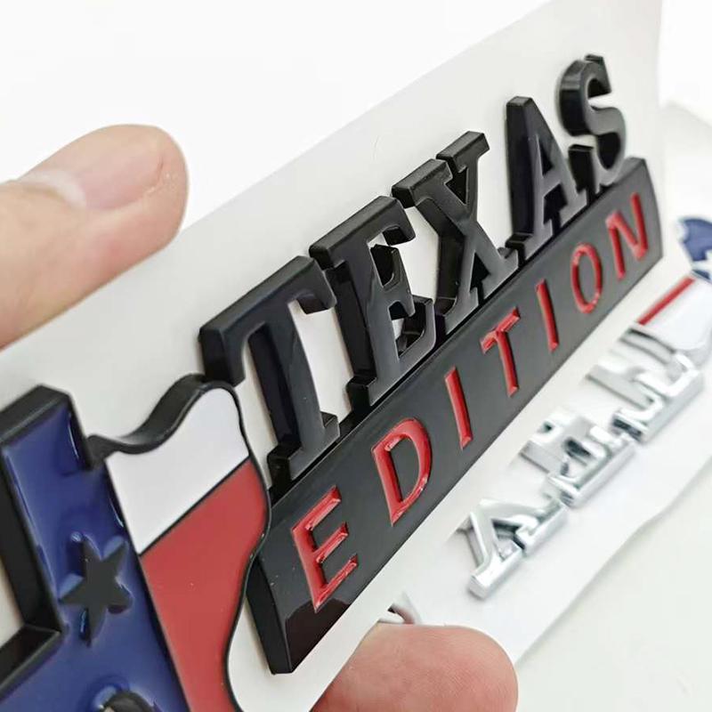 TEXAS EDITION Logo Emblem ABS Car Badge Trunk Sticker For Ford Jeep Chevrolet Ram GMC Dodge Cadillac Lincoln Tesla Accessories