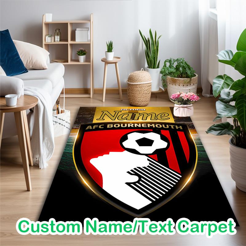 AFC Bournemouth (1) Print Area Rug, Multi-functional Office Chair Sofa Carpet, Easy Clean Carpet for Home and Living Spaces
