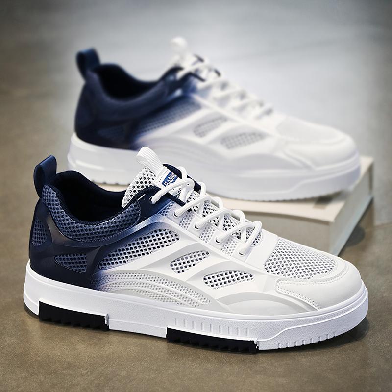 

Men s shoes summer 2024 new mesh breathable thin Korean version student casual versatile board shoes sports heightening shoes 44