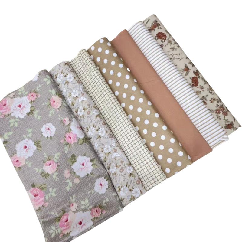 7pcs PreCut Fabric Clothing Crafts Floral DIY Fabric Bundle Patchwork Sewing Sewing Supplies Cotton