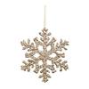 Christmas Ornaments Plastic Glitter Gold Snowflake/Reindeer/Angel Hanging Ornaments for Xmas Tree Winter Decoration