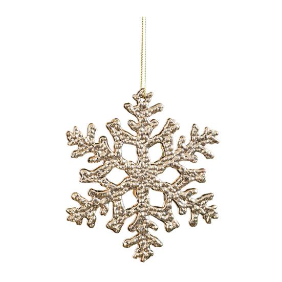 Christmas Ornaments Plastic Glitter Gold Snowflake/Reindeer/Angel Hanging Ornaments for Xmas Tree Winter Decoration