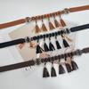 Waist Chain Retro Texture Fringed Pendant Belt with Jeans Belt